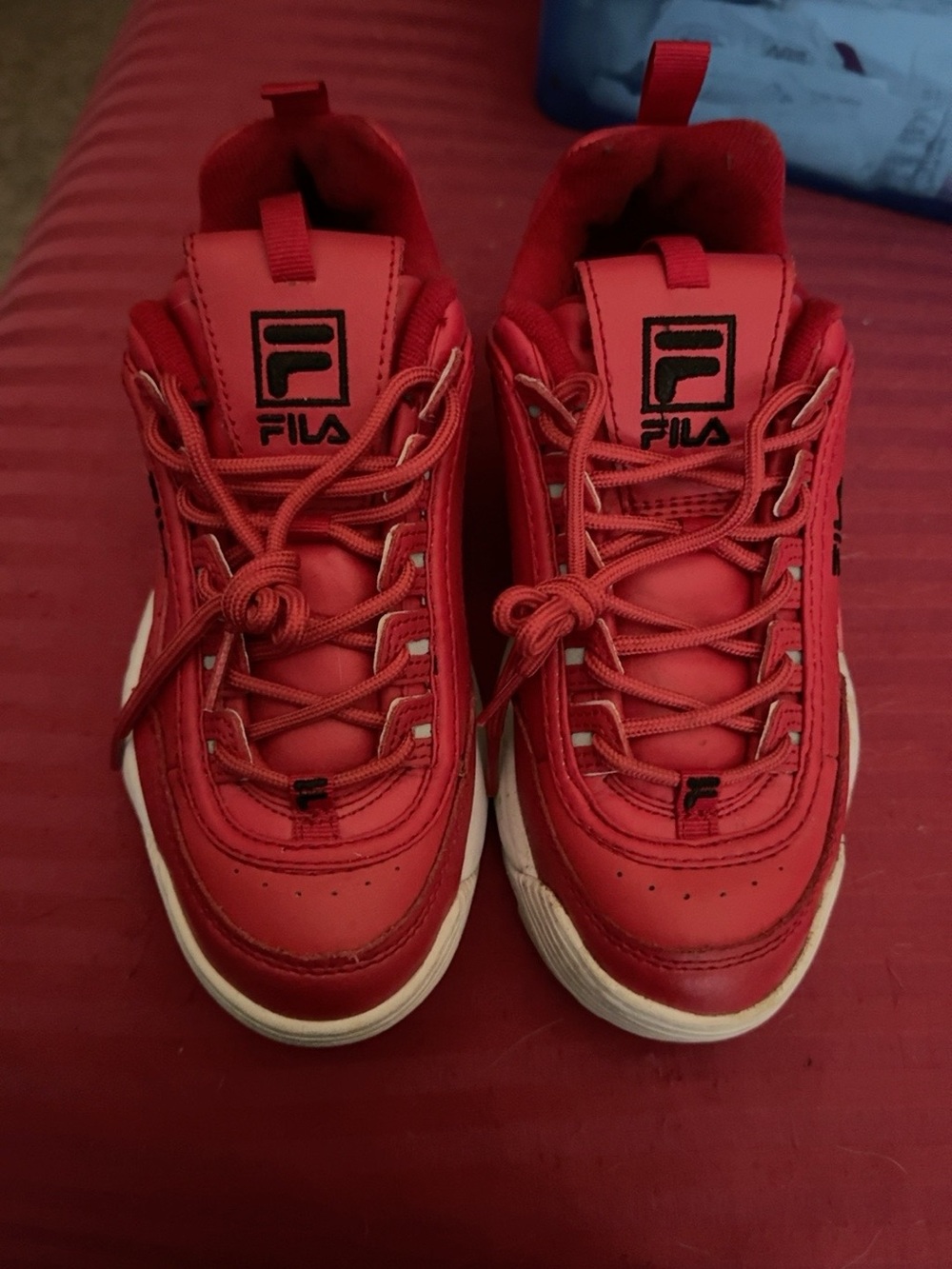 Fila Kids Red Low-Top Sneakers